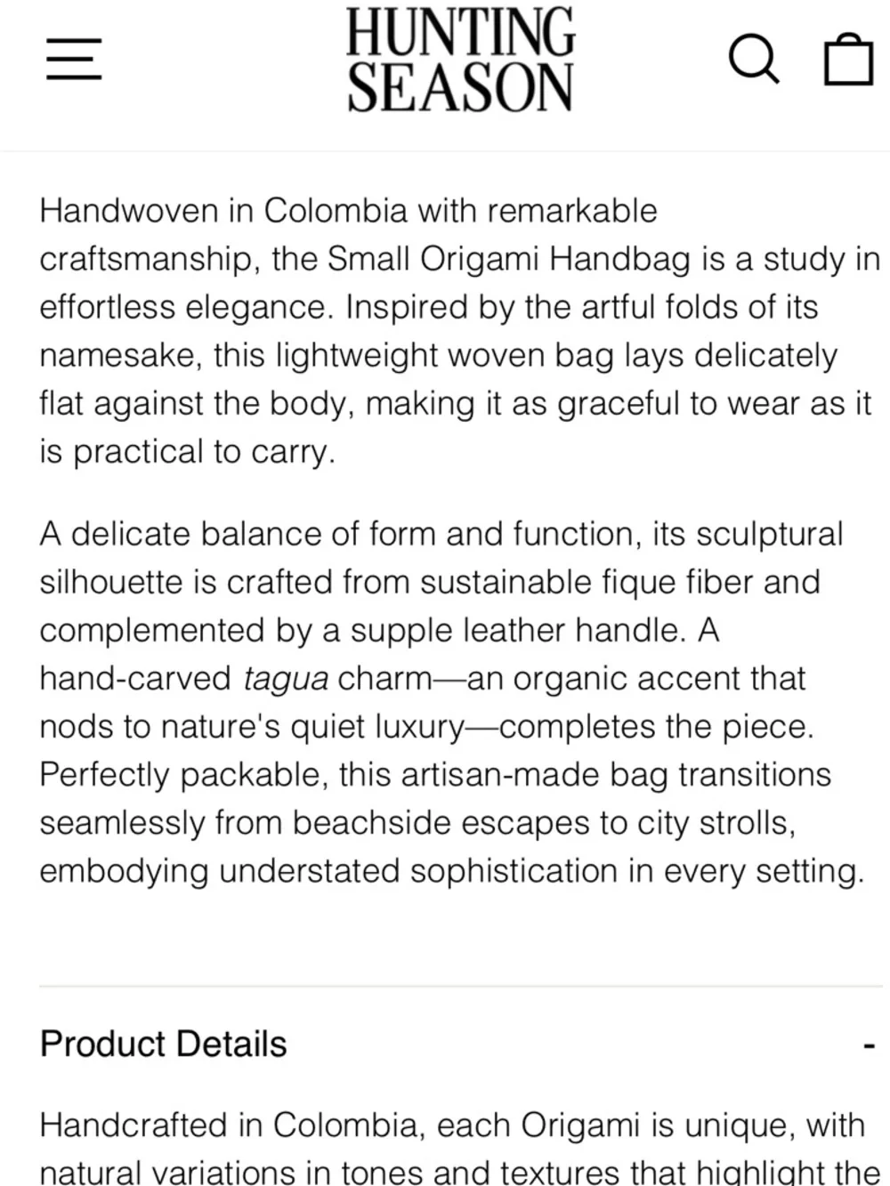 Hunting Season The Small Origami in Fique - Picture 4 of 4